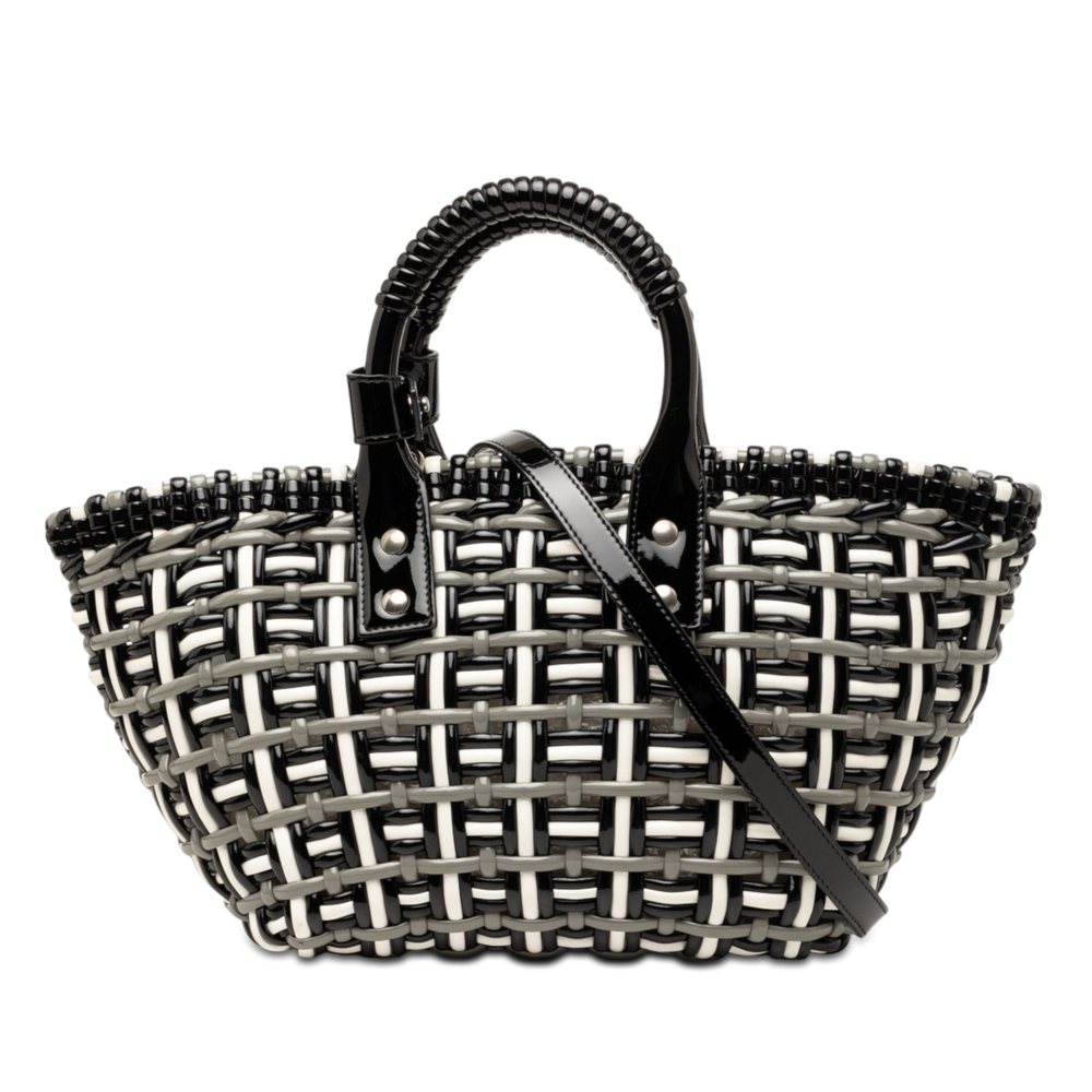 Pre-Loved Balenciaga Faux Leather Bistro Basket Bag XS - Picture 1 of 10